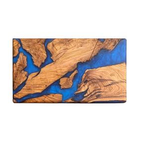 Unique and Stylish Design olive wood cuttingboard with epoxy: